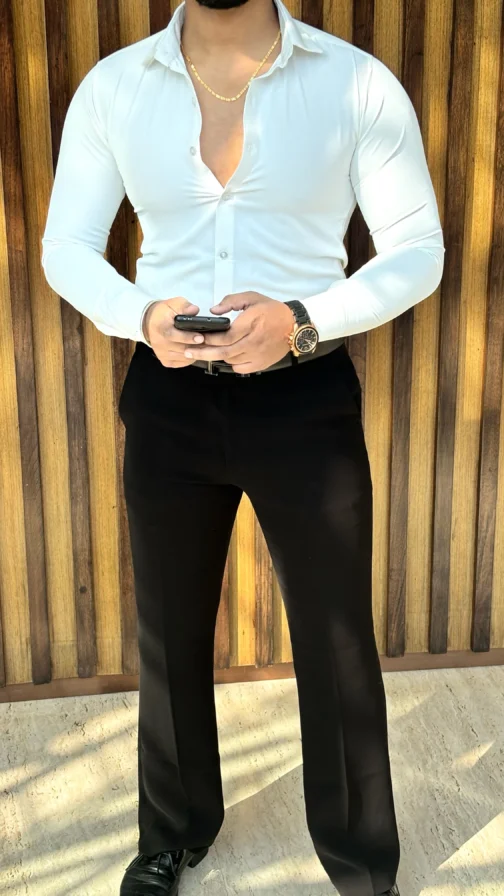 UA Japanese Premium White Solid Shirt - Image 2
