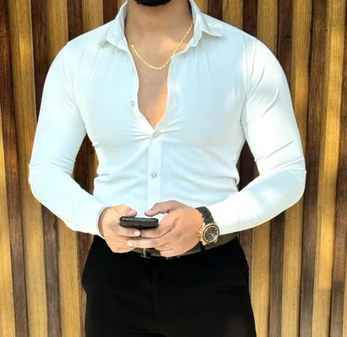 UA Japanese Premium White Solid Shirt