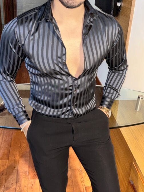 UA Premium Black Stripes Shirt - Image 3