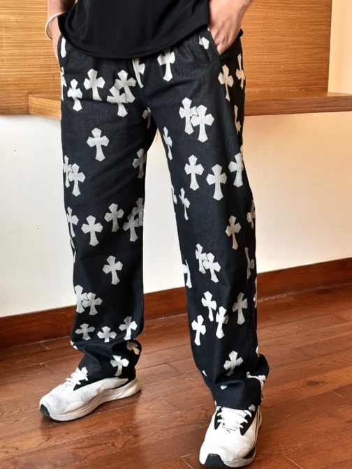 Midnight Cross Straight Pants