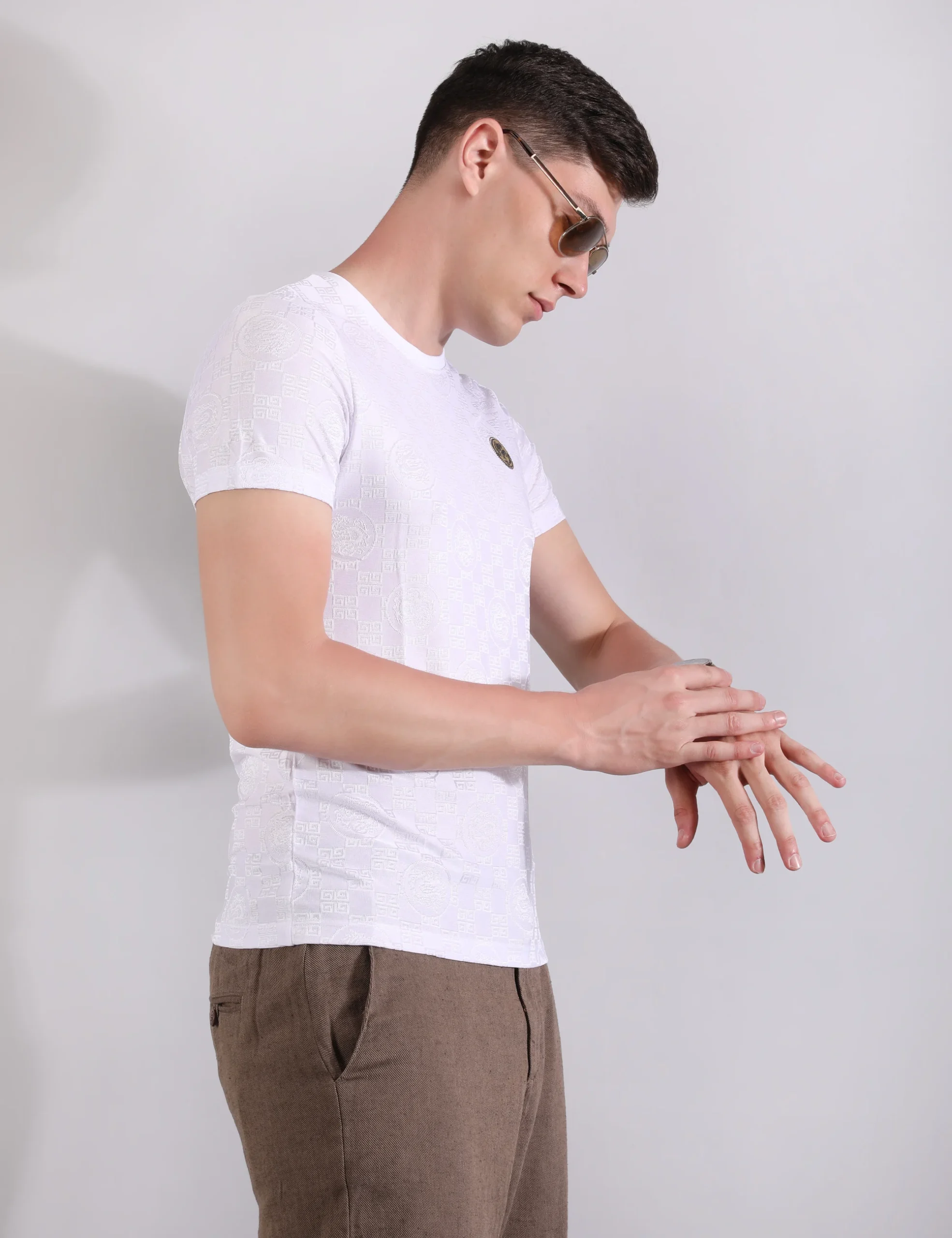 Monogram Matrix Tshirt - Phantom White - Image 4