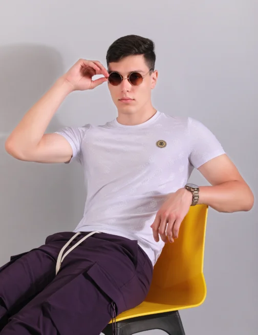 Monogram Matrix Tshirt - Eclipse White - Image 4